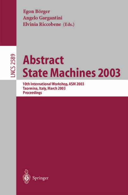 Bild von Abstract State Machines 2003: Advances in Theory and Practice (eBook)