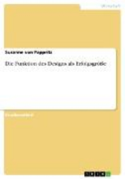 Bild von Die Funktion des Designs als Erfolgsgröße (eBook)