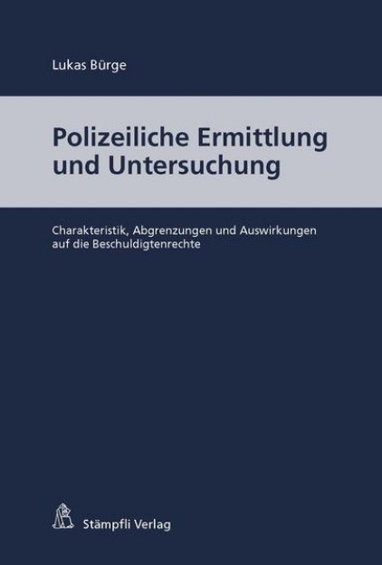 Bild von Polizeiliche Ermittlung und Untersuchung (eBook)