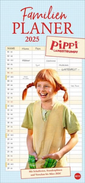 Bild von Pippi Langstrumpf Familienplaner 2025