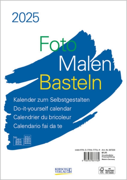 Bild von Foto-Malen-Basteln Bastelkalender A4 weiß 2025