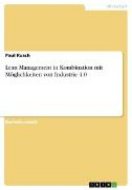 Bild von Lean Management in Kombination mit Möglichkeiten von Industrie 4.0 (eBook)