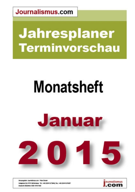 Bild von Jahresplaner Terminvorschau " Monatsheft Januar 2015 (eBook)