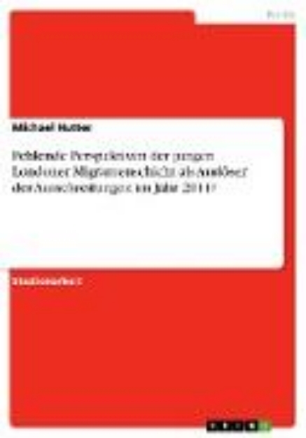 Bild von Fehlende Perspektiven der jungen Londoner Migrantenschicht als Auslöser der Ausschreitungen im Jahr 2011? (eBook)