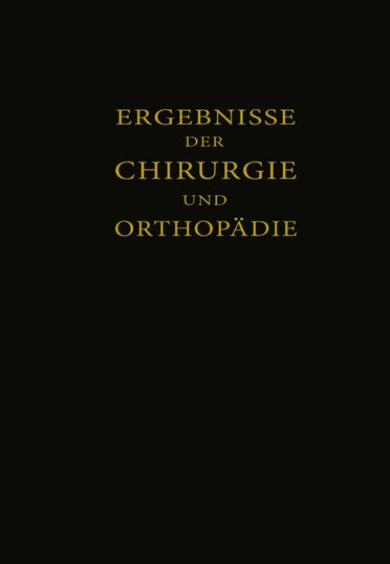 Bild von Ergebnisse der Chirurgie und Orthopädie (eBook)