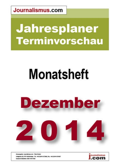 Bild von Jahresplaner Terminvorschau " Monatsheft Dezember 2014 (eBook)