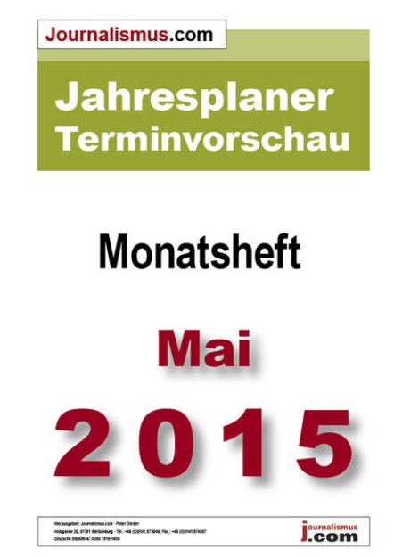 Bild von Jahresplaner Terminvorschau " Monatsheft Mai 2015 (eBook)