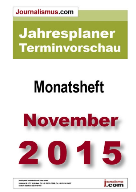 Bild von Jahresplaner Terminvorschau " Monatsheft November 2015 (eBook)