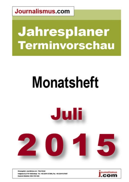 Bild von Jahresplaner Terminvorschau " Monatsheft Juli 2015 (eBook)