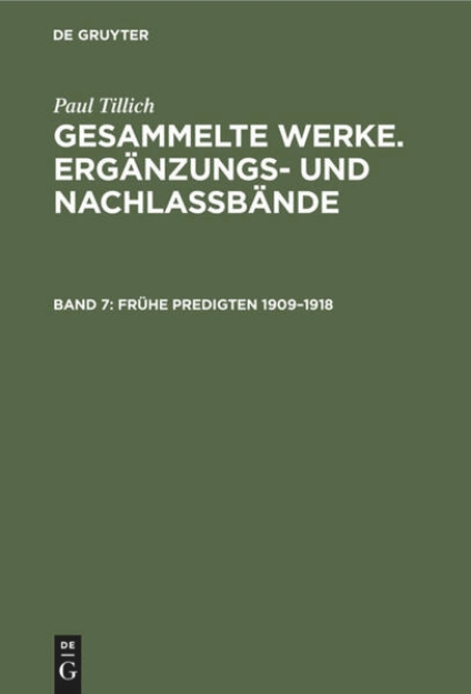 Bild von Frühe Predigten 1909-1918 (eBook)