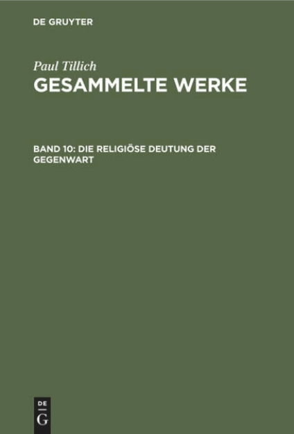 Bild von Die religiöse Deutung der Gegenwart (eBook)