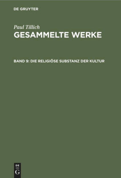 Bild von Die religiöse Substanz der Kultur (eBook)