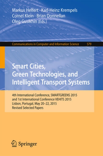 Bild von Smart Cities, Green Technologies, and Intelligent Transport Systems (eBook)