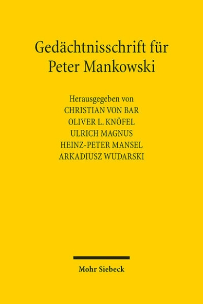 Bild von Gedächtnisschrift für Peter Mankowski (eBook)