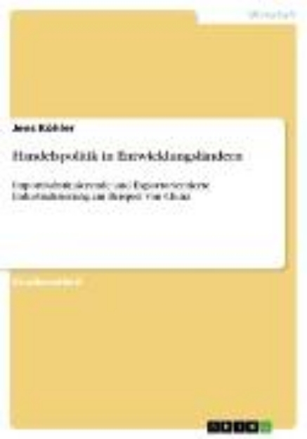 Bild von Handelspolitik in Entwicklungsländern (eBook)