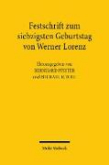 Bild von Festschrift zum siebzigsten Geburtstag von Werner Lorenz (eBook)