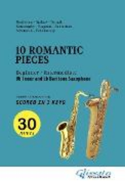 Bild von Bb Tenor and Eb Baritone Saxophone easy duets book - 10 Romantic Pieces (scored in 3 keys) (eBook)