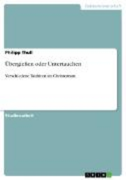 Bild von Übergießen oder Untertauchen (eBook)