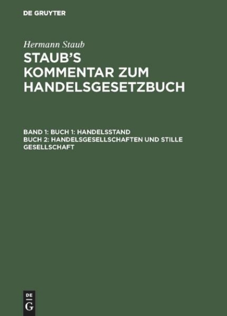 Bild von Buch 1: Handelsstand, Buch 2: Handelsgesellschaften und stille Gesellschaft (eBook)