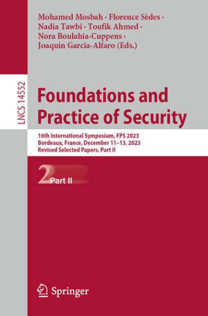 Bild von Foundations and Practice of Security