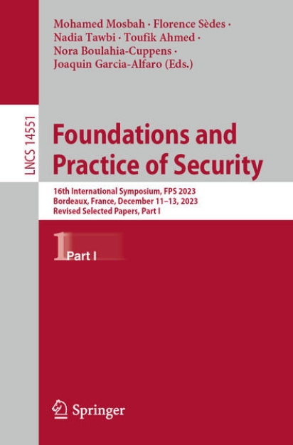 Bild von Foundations and Practice of Security