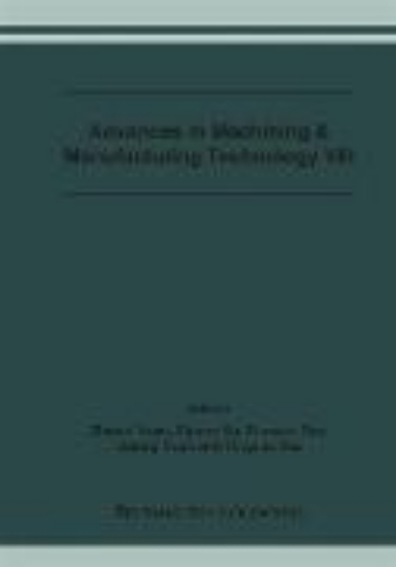 Bild von Advances in Machining & Manufacturing Technology VIII (eBook)