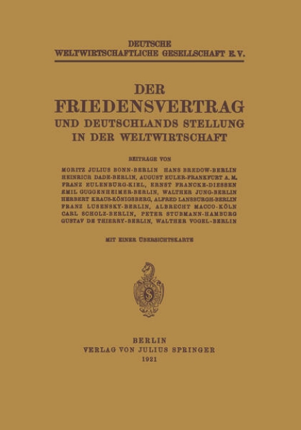 Bild von Der Friedensvertrag und Deutschlands Stellung in der Weltwirtschaft (eBook)