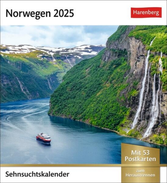 Bild von Norwegen Sehnsuchtskalender 2025 - Wochenkalender mit 53 Postkarten